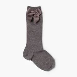 Leotardos Y Textil Condor<Pisamonas Calcetines Altos Condor Algodon Con Lazo
