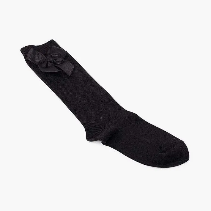 Leotardos Y Textil Condor<Pisamonas Calcetines Altos Condor Algodon Con Lazo