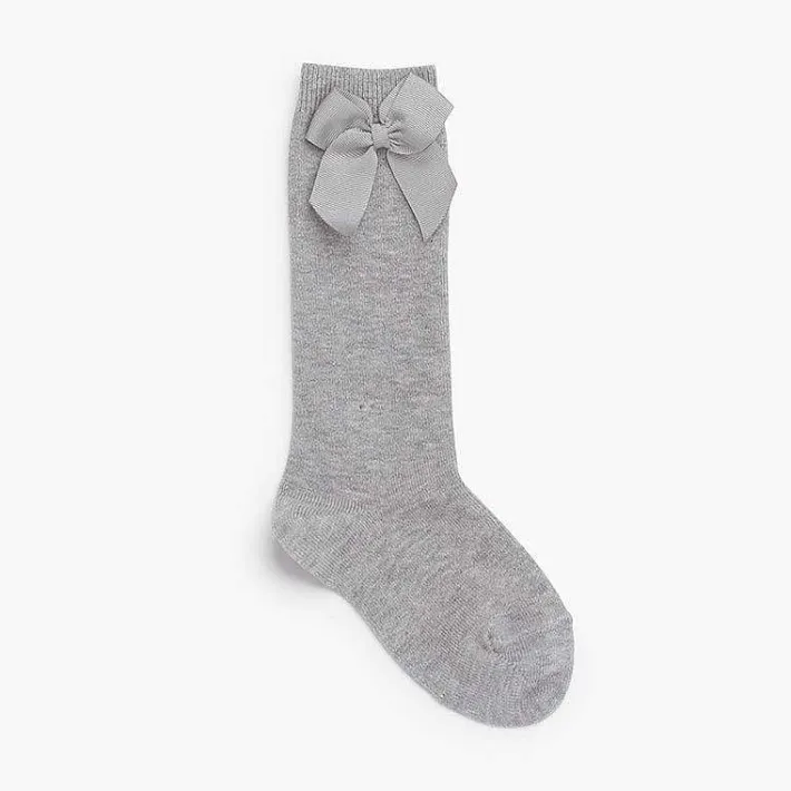 Leotardos Y Textil Condor<Pisamonas Calcetines Altos Condor Algodon Con Lazo