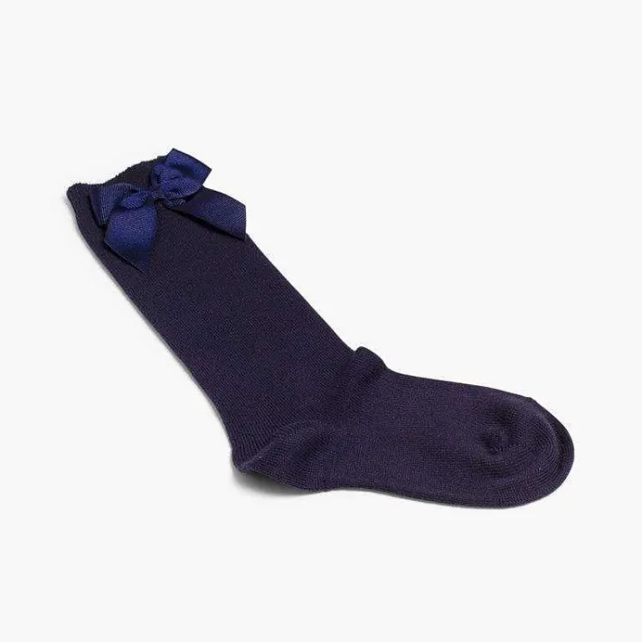 Leotardos Y Textil Condor<Pisamonas Calcetines Altos Condor Algodon Con Lazo
