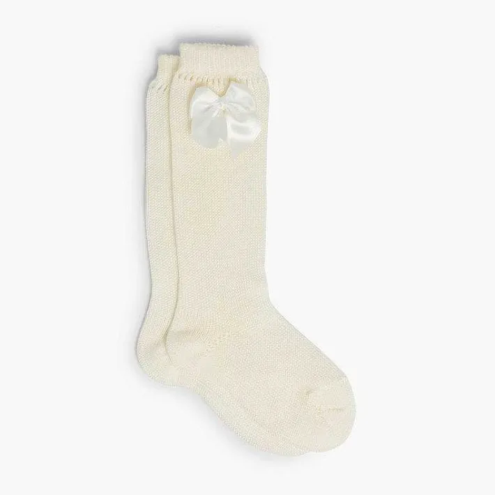 Leotardos Y Textil Condor<Pisamonas Calcetines Altos Condor Perle Con Lazo