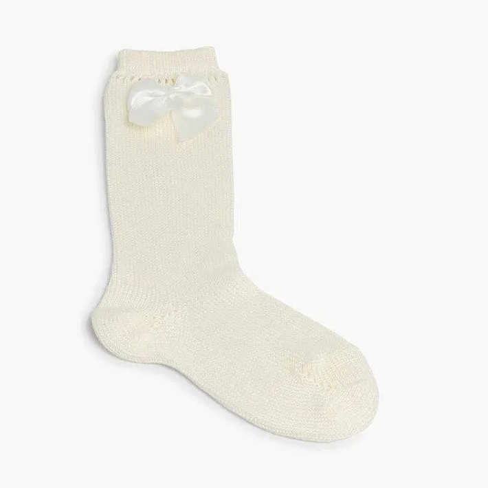 Leotardos Y Textil Condor<Pisamonas Calcetines Altos Condor Perle Con Lazo