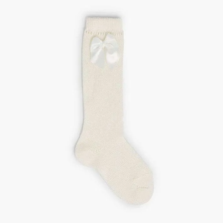 Leotardos Y Textil Condor<Pisamonas Calcetines Altos Condor Perle Con Lazo