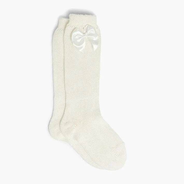 Leotardos Y Textil Condor<Pisamonas Calcetines Altos Condor Perle Con Lazo