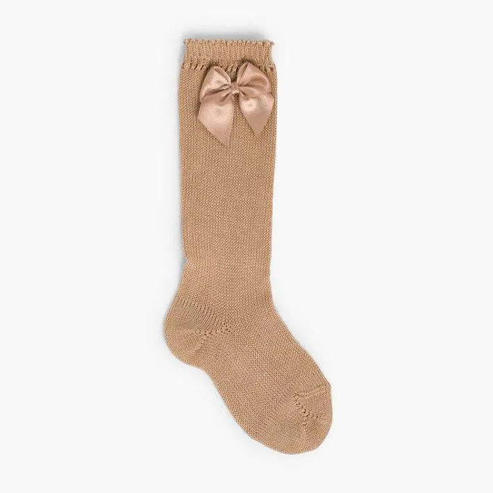 Leotardos Y Textil Condor<Pisamonas Calcetines Altos Condor Perle Con Lazo