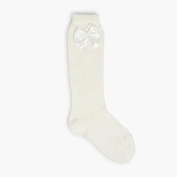 Leotardos Y Textil Condor<Pisamonas Calcetines Altos Condor Perle Con Lazo