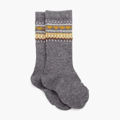 Leotardos Y Textil Condor<Pisamonas Calcetines Altos Detalle Greca