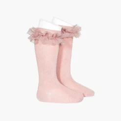 Leotardos Y Textil Condor<Pisamonas Calcetines Altos Lisos Tira Tul