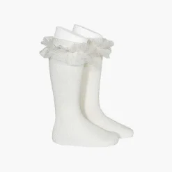 Leotardos Y Textil Condor<Pisamonas Calcetines Altos Lisos Tira Tul