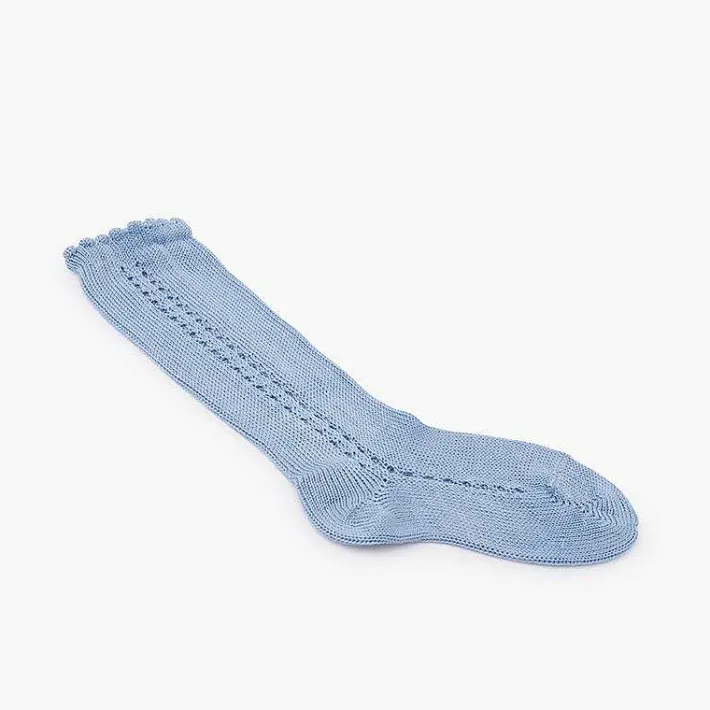 Leotardos Y Textil Condor<Pisamonas Calcetines Altos Perle Calado Lateral