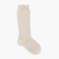 Leotardos Y Textil Condor<Pisamonas Calcetines Altos Perle Calado Lateral