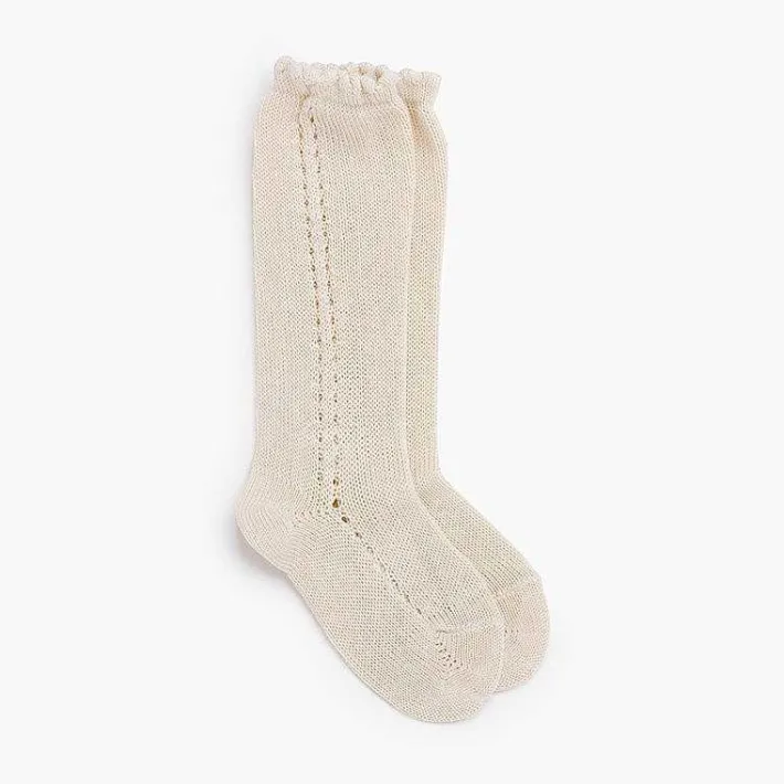 Leotardos Y Textil Condor<Pisamonas Calcetines Altos Perle Calado Lateral