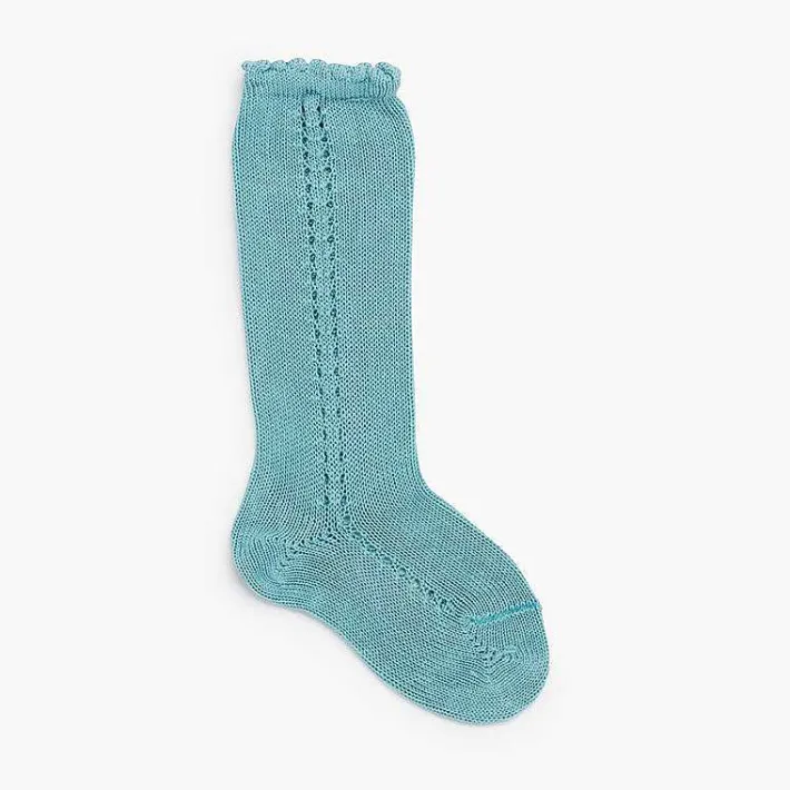 Leotardos Y Textil Condor<Pisamonas Calcetines Altos Perle Calado Lateral