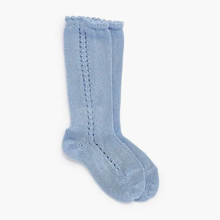 Leotardos Y Textil Condor<Pisamonas Calcetines Altos Perle Calado Lateral