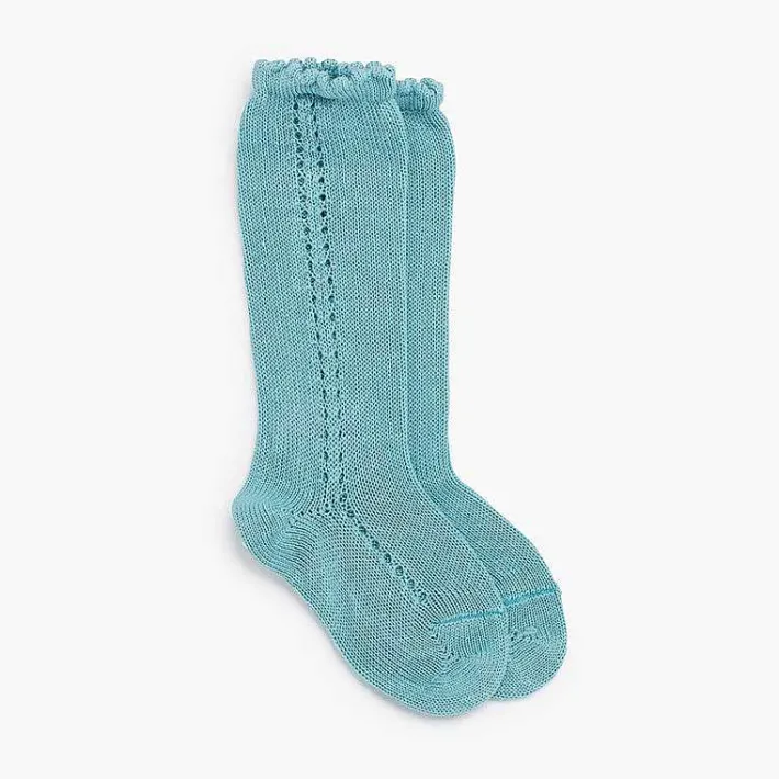 Leotardos Y Textil Condor<Pisamonas Calcetines Altos Perle Calado Lateral