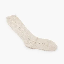 Leotardos Y Textil Condor<Pisamonas Calcetines Altos Perle Calado Lateral