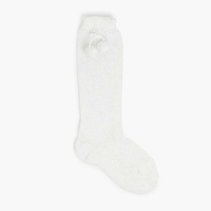 Leotardos Y Textil Condor<Pisamonas Calcetines Altos Perle Condor Con Borlas
