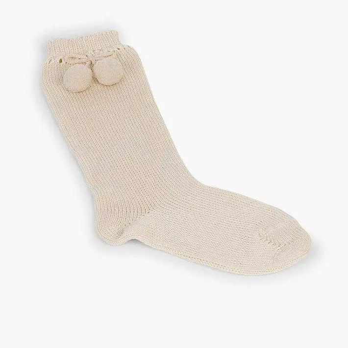 Leotardos Y Textil Condor<Pisamonas Calcetines Altos Perle Condor Con Borlas