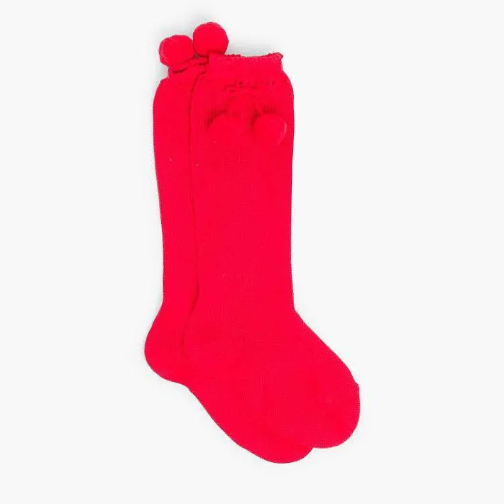 Leotardos Y Textil Condor<Pisamonas Calcetines Altos Perle Condor Con Borlas