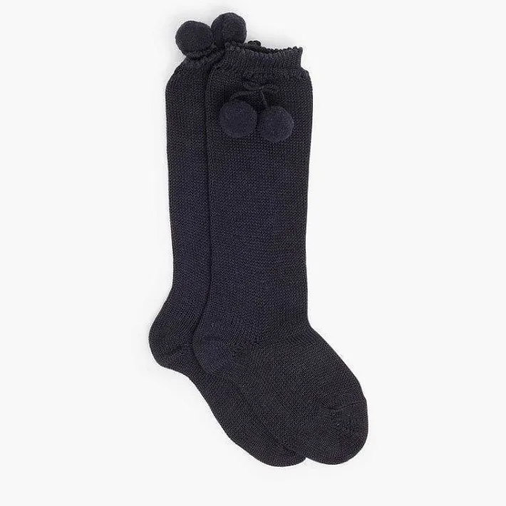Leotardos Y Textil Condor<Pisamonas Calcetines Altos Perle Condor Con Borlas