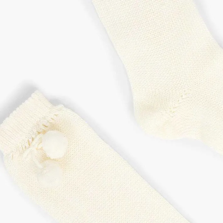 Leotardos Y Textil Condor<Pisamonas Calcetines Altos Perle Condor Con Borlas