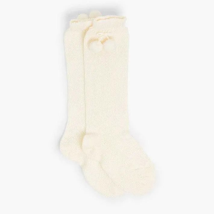 Leotardos Y Textil Condor<Pisamonas Calcetines Altos Perle Condor Con Borlas