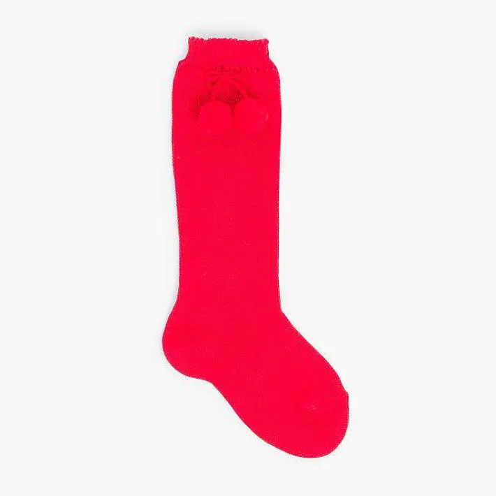 Leotardos Y Textil Condor<Pisamonas Calcetines Altos Perle Condor Con Borlas