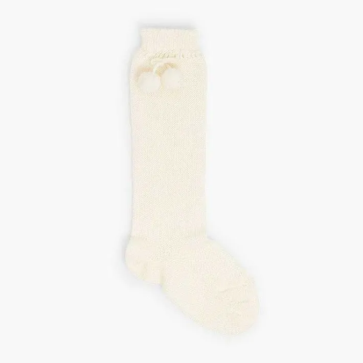 Leotardos Y Textil Condor<Pisamonas Calcetines Altos Perle Condor Con Borlas