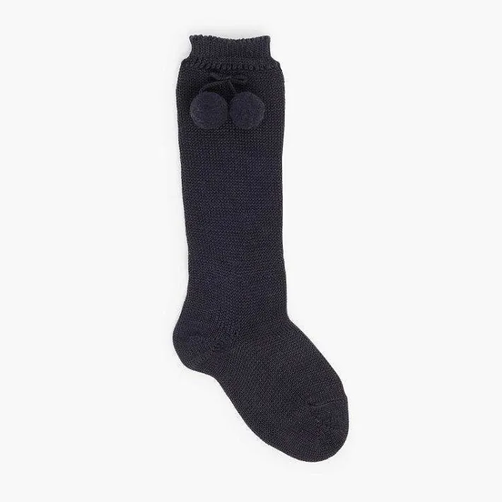 Leotardos Y Textil Condor<Pisamonas Calcetines Altos Perle Condor Con Borlas