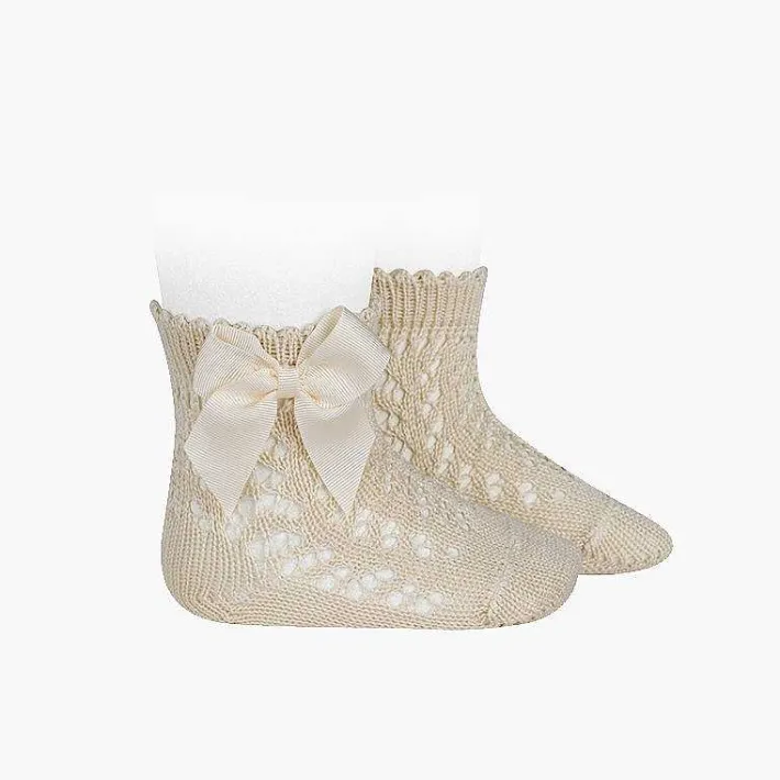 Leotardos Y Textil Condor<Pisamonas Calcetines Cortos Perle Con Lazo