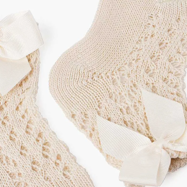 Leotardos Y Textil Condor<Pisamonas Calcetines Cortos Perle Con Lazo