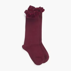 Para Ceremonias<Pisamonas Calcetines Fruncido Terciopelo