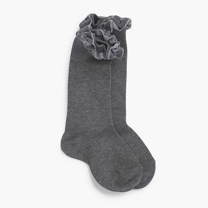 Para Ceremonias<Pisamonas Calcetines Fruncido Terciopelo