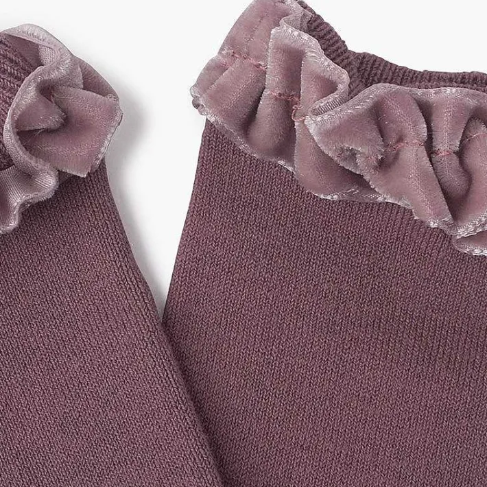 Para Ceremonias<Pisamonas Calcetines Fruncido Terciopelo