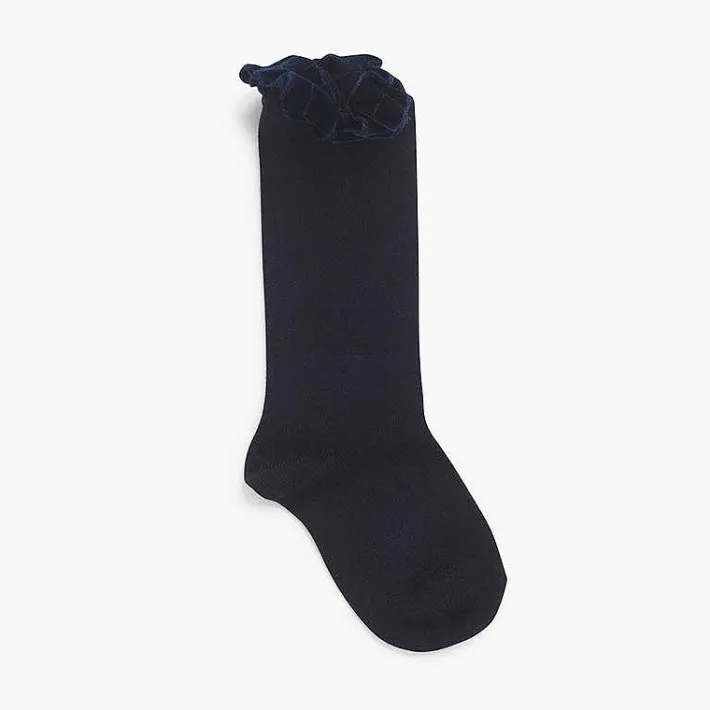 Para Ceremonias<Pisamonas Calcetines Fruncido Terciopelo