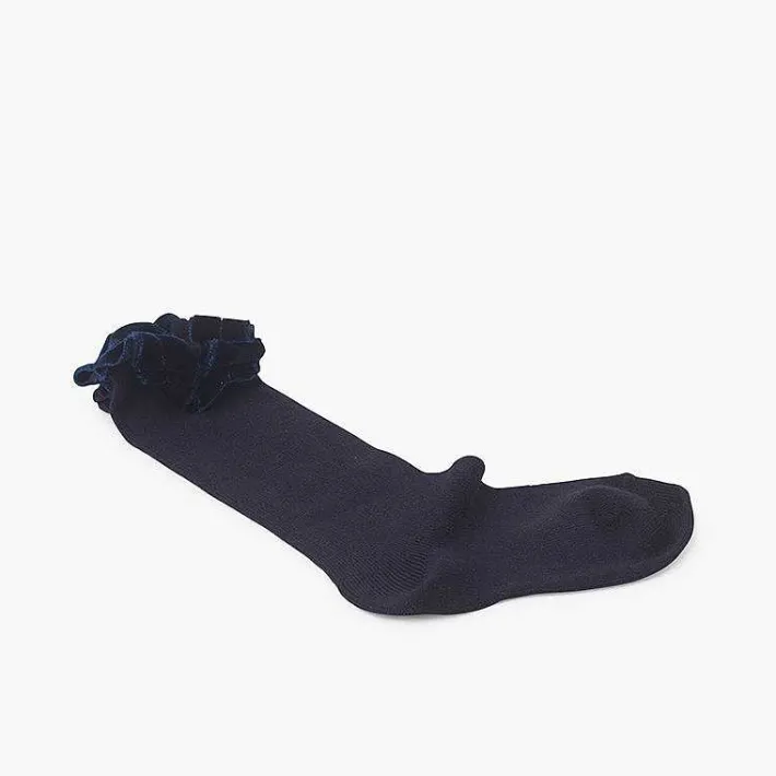 Para Ceremonias<Pisamonas Calcetines Fruncido Terciopelo
