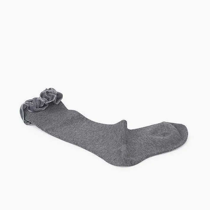 Para Ceremonias<Pisamonas Calcetines Fruncido Terciopelo
