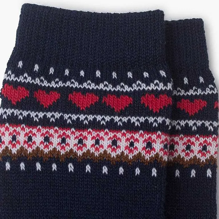 Leotardos Y Textil Condor<Pisamonas Calcetines Greca Corazones