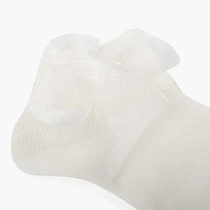 Leotardos Y Textil Condor<Pisamonas Calcetines Lazo Organza Cortos Lisos