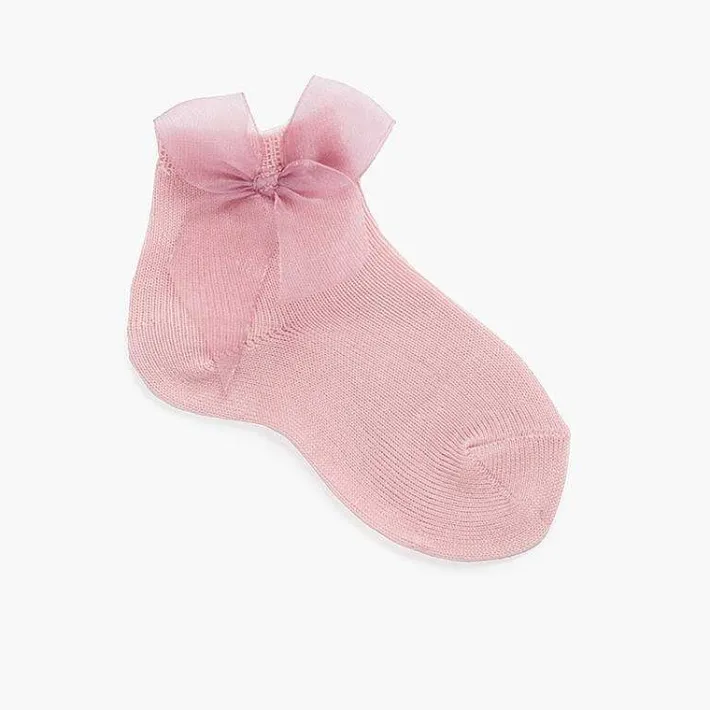 Leotardos Y Textil Condor<Pisamonas Calcetines Lazo Organza Cortos Lisos
