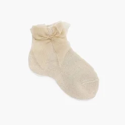 Leotardos Y Textil Condor<Pisamonas Calcetines Lazo Organza Cortos Lisos