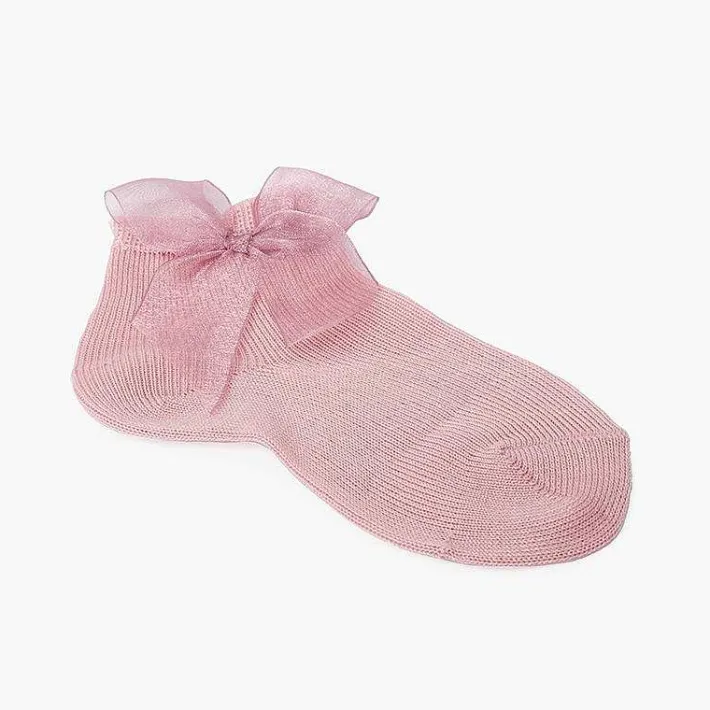Leotardos Y Textil Condor<Pisamonas Calcetines Lazo Organza Cortos Lisos