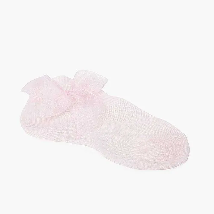 Leotardos Y Textil Condor<Pisamonas Calcetines Lazo Organza Cortos Lisos