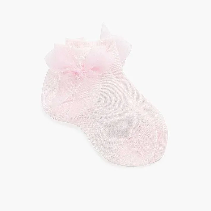 Leotardos Y Textil Condor<Pisamonas Calcetines Lazo Organza Cortos Lisos