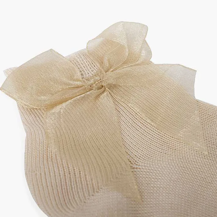 Leotardos Y Textil Condor<Pisamonas Calcetines Lazo Organza Cortos Lisos