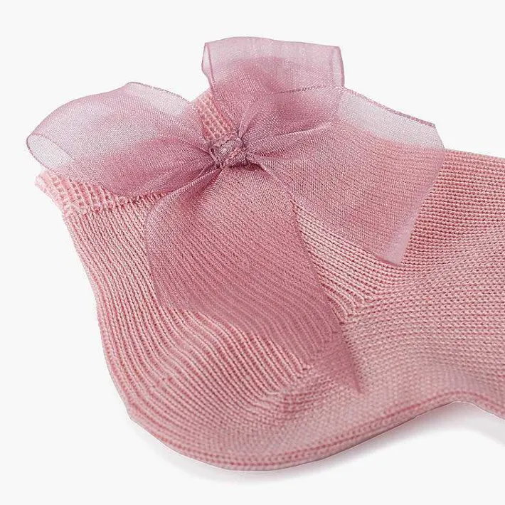 Leotardos Y Textil Condor<Pisamonas Calcetines Lazo Organza Cortos Lisos