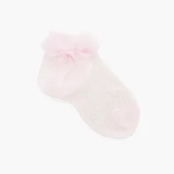 Leotardos Y Textil Condor<Pisamonas Calcetines Lazo Organza Cortos Lisos