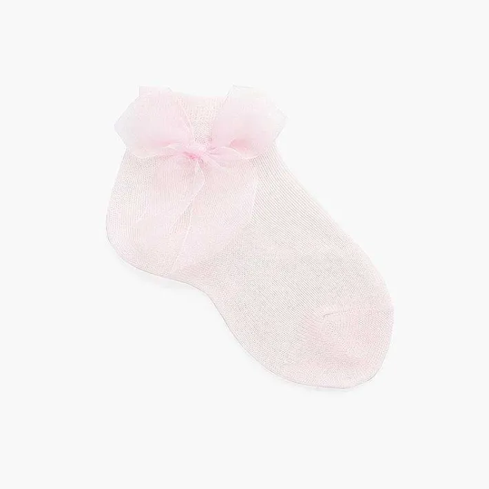 Leotardos Y Textil Condor<Pisamonas Calcetines Lazo Organza Cortos Lisos