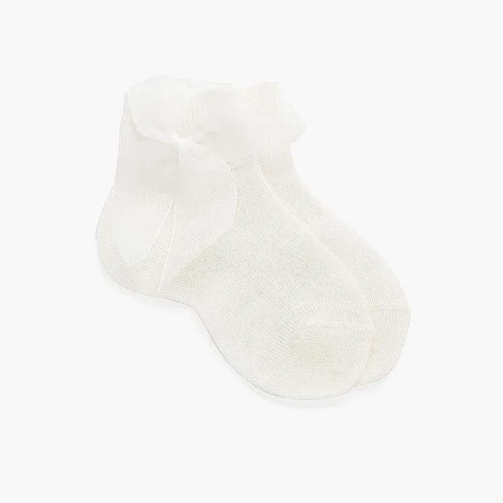 Leotardos Y Textil Condor<Pisamonas Calcetines Lazo Organza Cortos Lisos