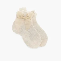 Leotardos Y Textil Condor<Pisamonas Calcetines Lazo Organza Cortos Lisos